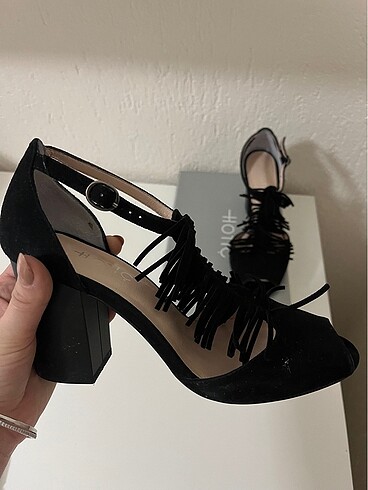 38 Beden siyah Renk Kadın siyah topuklu ayakkabı