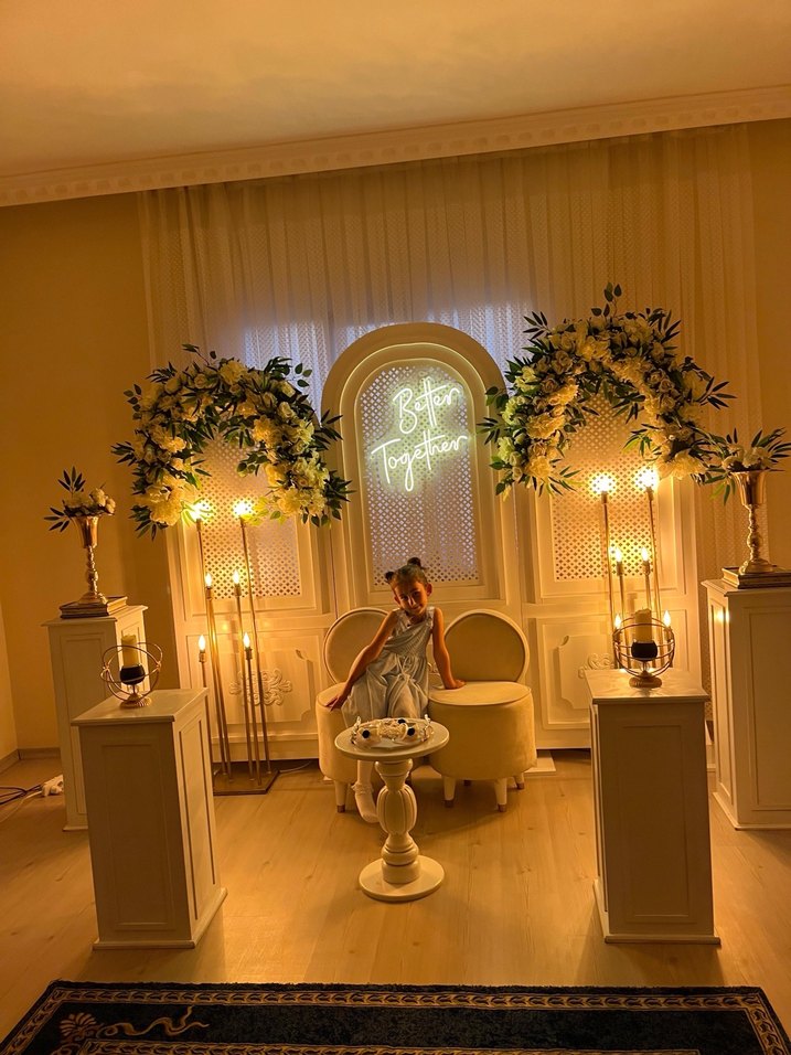 Mavi Dantel Detaylı Kız Çocuk Elbise - Görsel 3