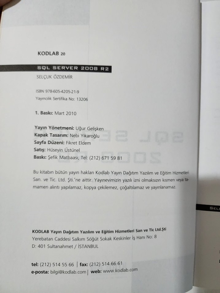 SQL Server 2008 R2 Kitabı Selçuk Özdemir - Görsel 3