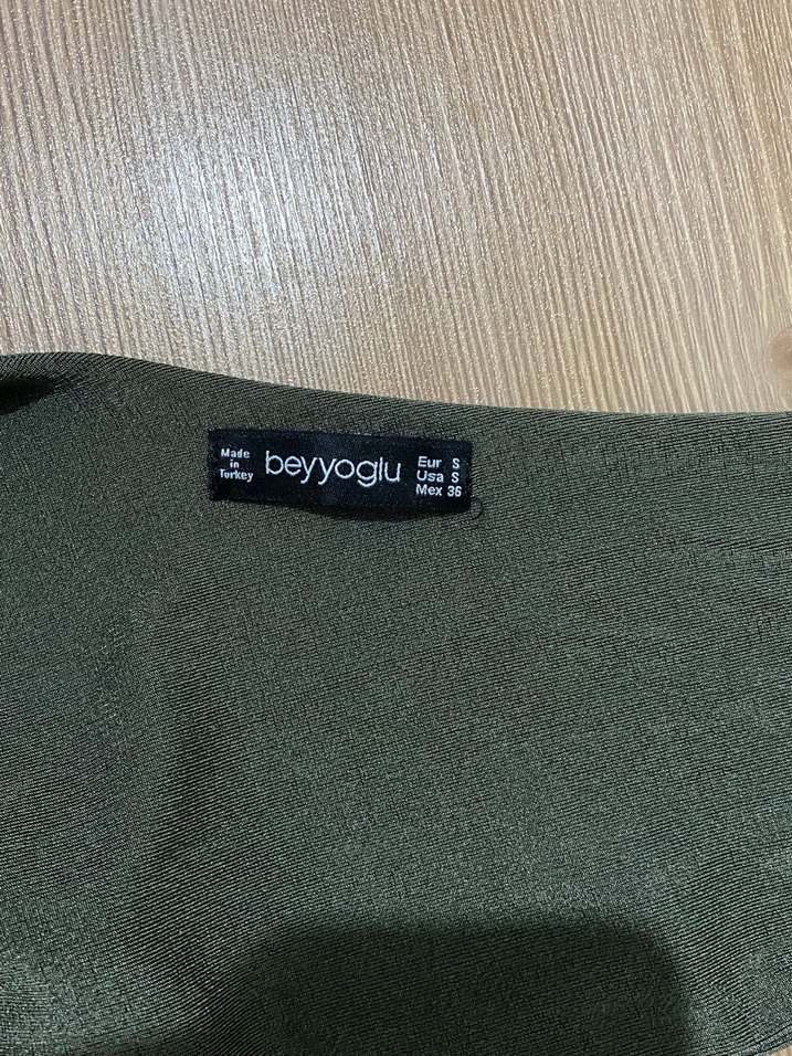 Yeşil Drapeli Tek Omuzlu body - Görsel 3