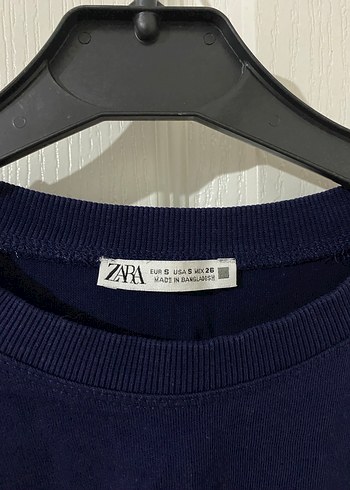 Lacivert Kısa Kollu Kadın Crop Top - Görsel 3