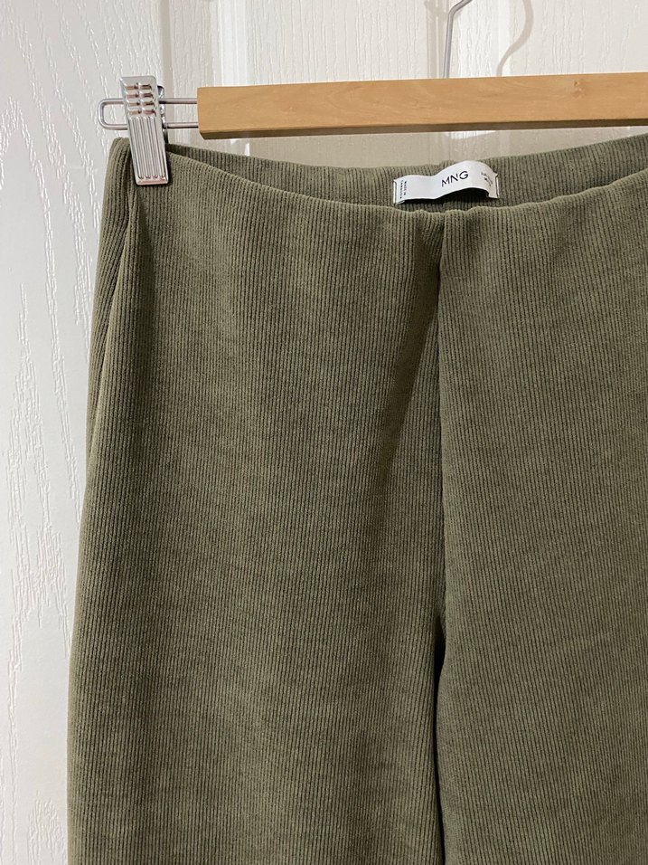 Kadın  Süet Salaş Midi Kumaş Pantolon - Görsel 3