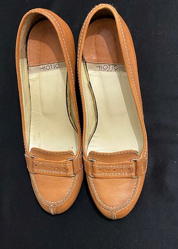 Bej Deri Tokalı Klasik Topuklu Kadın Ayakkabı - Görsel 5