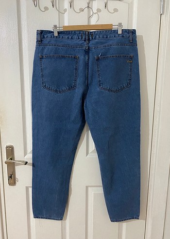 Mavi Midi Boy Bol Kesim Kadın Kot Pantolon - Görsel 2