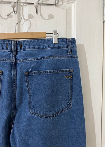 Mavi Midi Boy Bol Kesim Kadın Kot Pantolon - Görsel 3