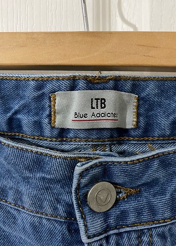 Mavi Midi Boy Bol Kesim Kadın Kot Pantolon - Görsel 4