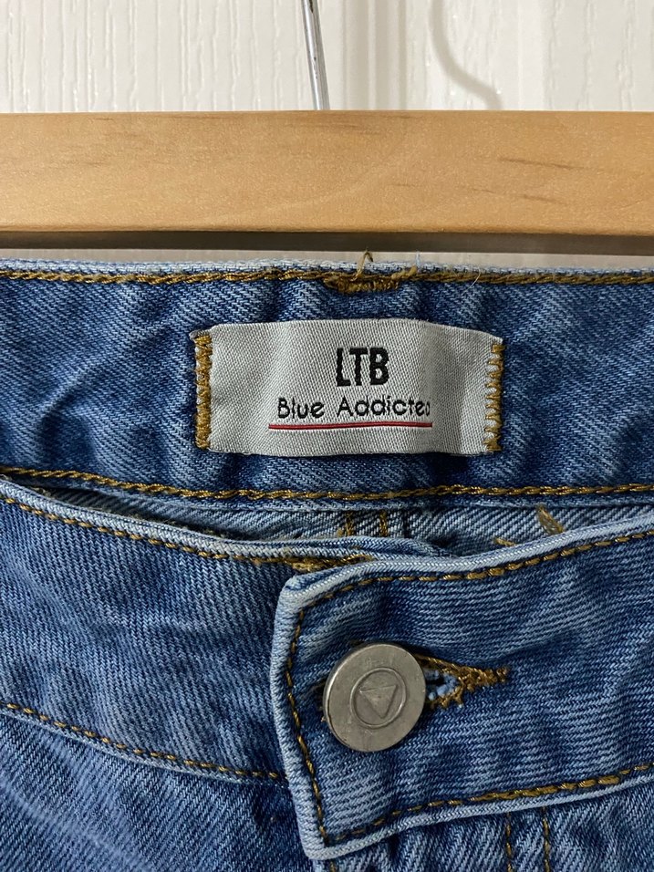 Mavi Midi Boy Bol Kesim Kadın Kot Pantolon - Görsel 4