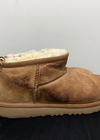 Bej Süet Kadın Kürklü Dolgu Topuk Bot - Görsel 2