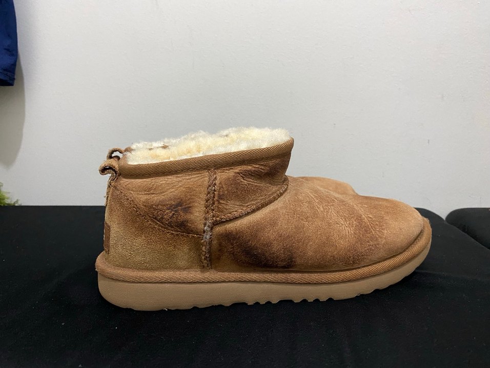 Bej Süet Kadın Kürklü Dolgu Topuk Bot - Görsel 2