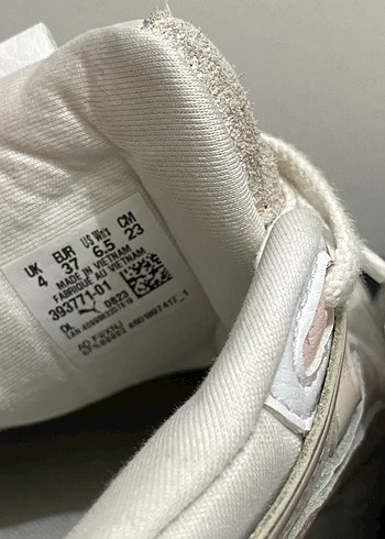 Deri Yılan Desenli Beyaz Kadın Sneakers - Görsel 4