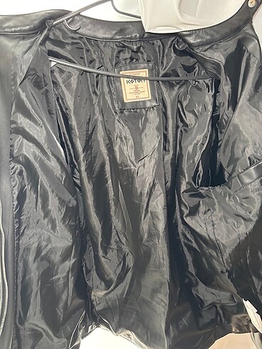 l/xl Beden siyah Renk Koton deri ceket