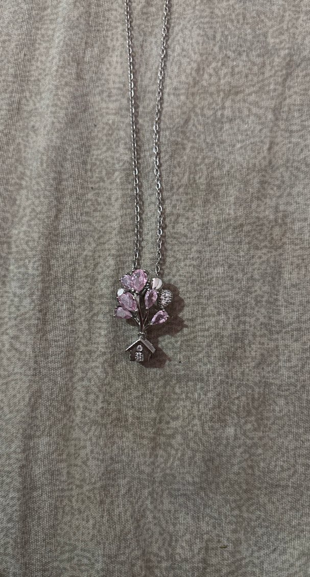 Uzun Zincir Detaylı Mor Kadın Kolye - Görsel 2