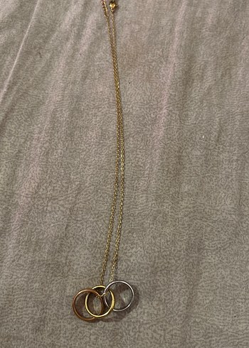 Altın Renk Zincir Detaylı Midi Kadın Kolye - Görsel 2