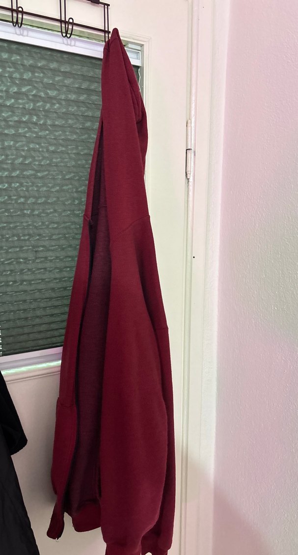 Bordo Uzun Kollu Salaş Triko ceket - Görsel 2