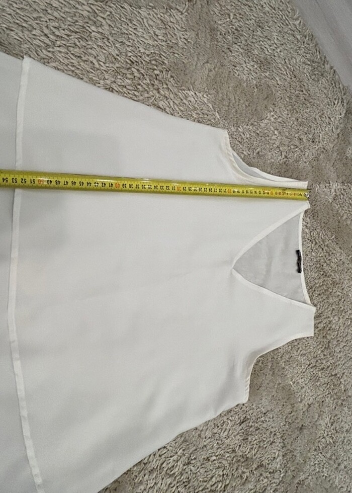 Şık rahat bluz beyaz - Görsel 2