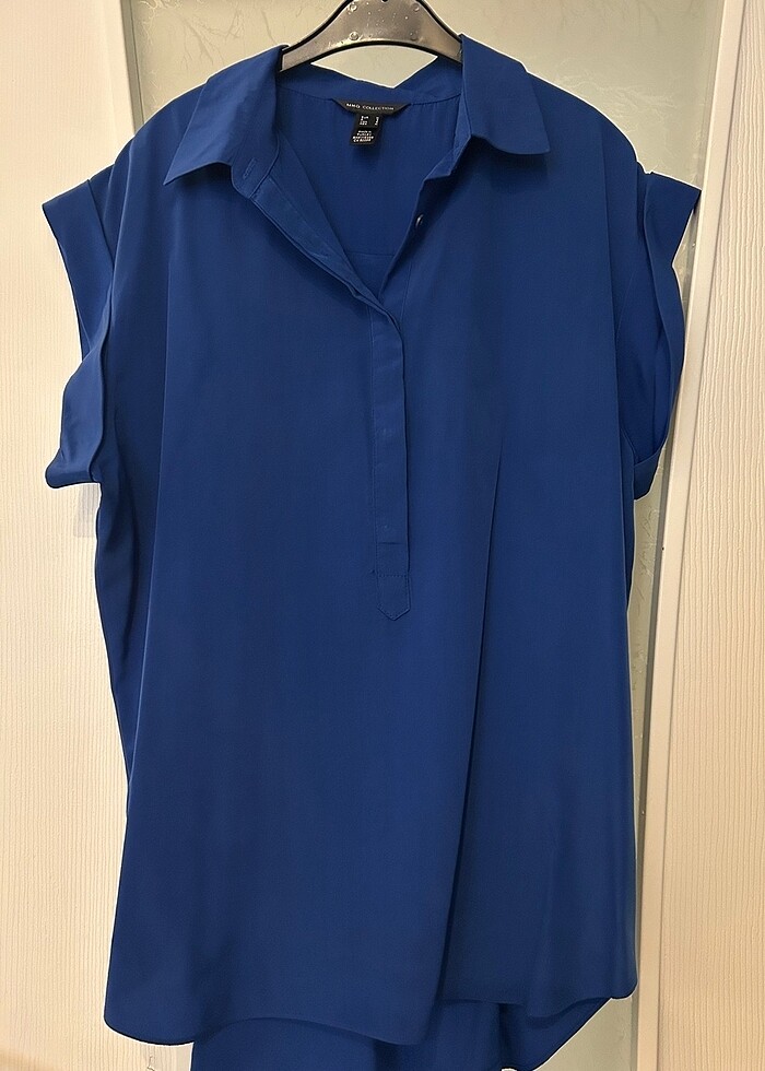 Mng bluz parlement mavisi şık rahat göml - Görsel 3