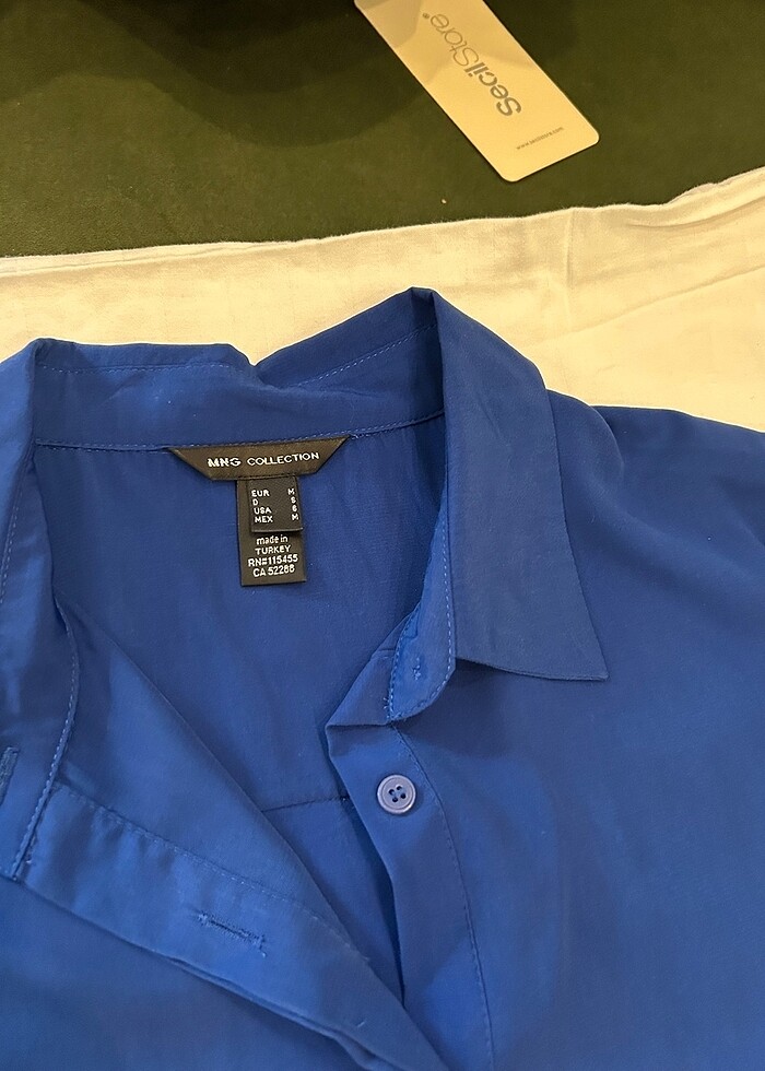 Mng bluz parlement mavisi şık rahat göml - Görsel 5