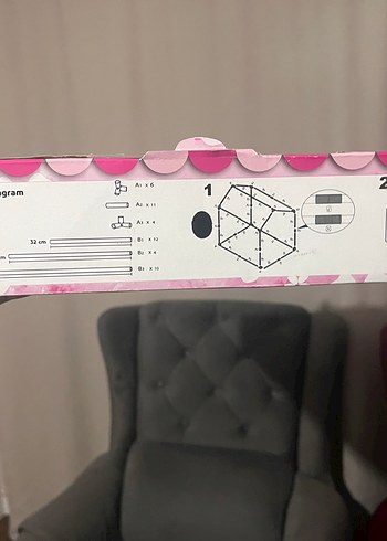 Renkli Pembe Çocuk Oyun çadırı - Görsel 4