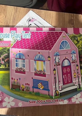 Renkli Pembe Çocuk Oyun çadırı - Görsel 3