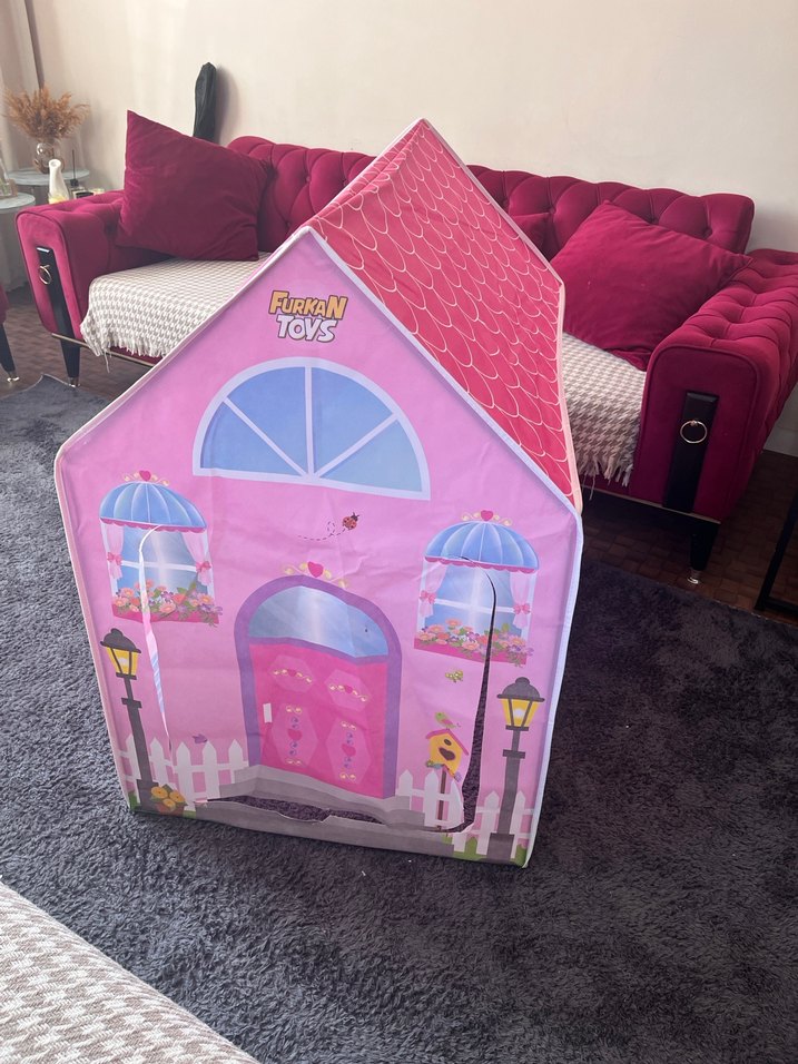 Renkli Pembe Çocuk Oyun çadırı - Görsel 2
