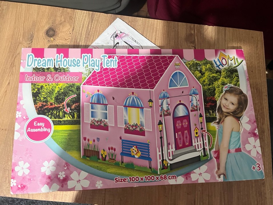 Renkli Pembe Çocuk Oyun çadırı - Görsel 3