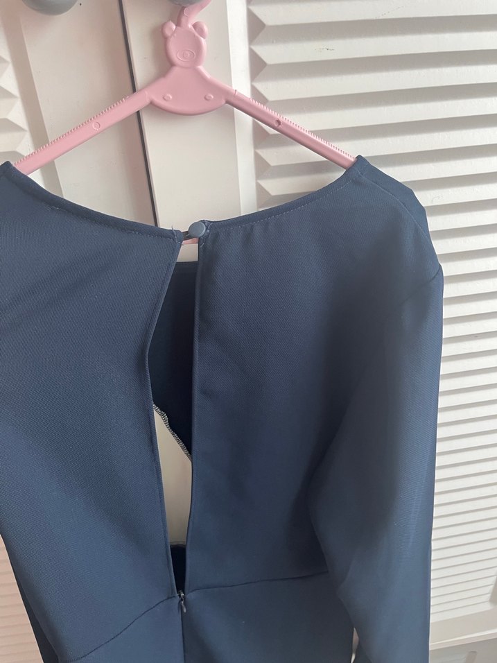 Uzun Kollu Kemerli Kadın Elbise - Görsel 4