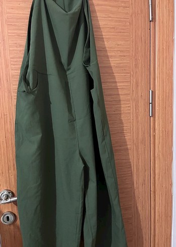 Kadın Haki Pamuklu Salaş Tulum - Görsel 2