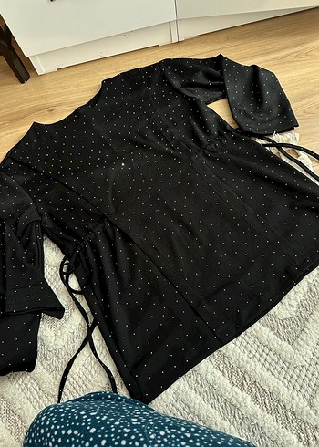 Gri Bağlama Desenli Uzun Kollu Kadın Takım - Görsel 9