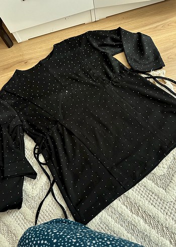 Gri Bağlama Desenli Uzun Kollu Kadın Takım - Görsel 8