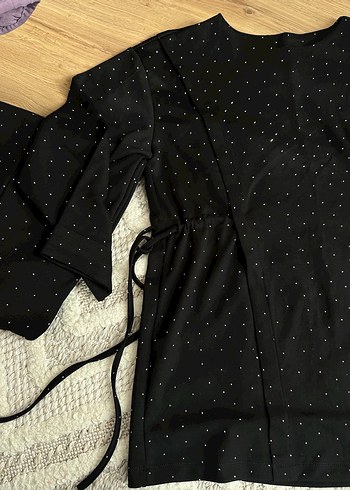 Gri Bağlama Desenli Uzun Kollu Kadın Takım - Görsel 4