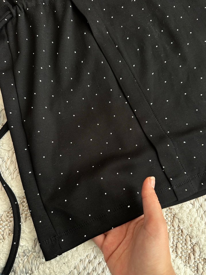 Gri Bağlama Desenli Uzun Kollu Kadın Takım - Görsel 5