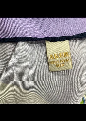 Aker Aker Etnik Desenli %100 sura ipek eşarp