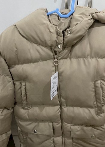 s Beden Bej Kadın Midi şişme Kışlık Mont