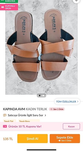 37 Beden kahverengi Renk Terlik