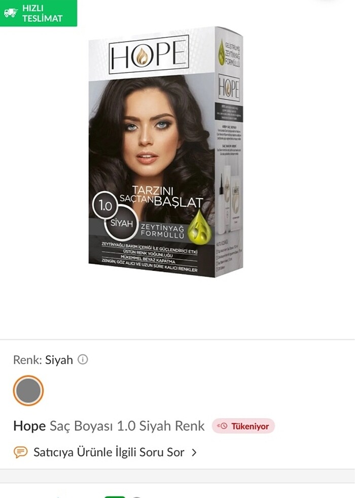 SAÇ BOYASI 1.0 SİYAH - Görsel 3