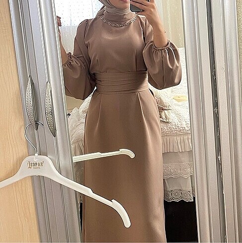 Diğer Tesettür krep kumaş elbise
