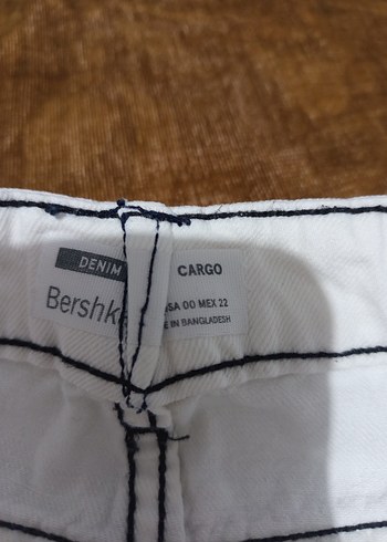 Beyaz Bol Kesim Midi Street Wear Kadın Kot - Görsel 5