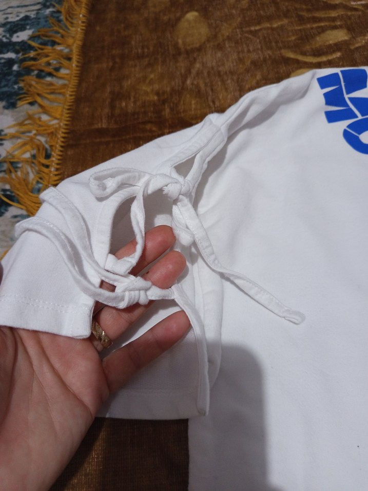 Beyaz Renkli Kadın Uzun Kollu Spor Tişört - Görsel 3