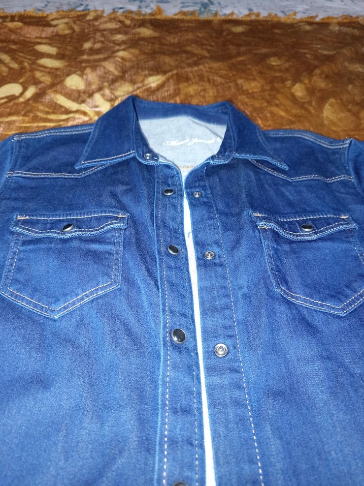 Mavi Kadın Denim Ceket Düğmeli - Görsel 2