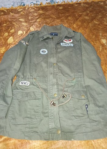 Nakış İşlemeli Düğmeli Gri Midi Ceket - Görsel 2