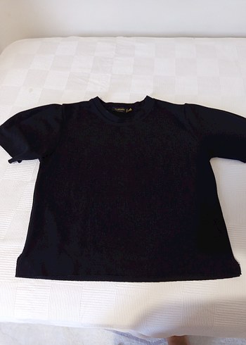 siyah bayan crop t-shirt