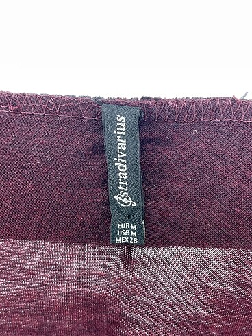 m Beden bordo Renk Stradivarius Uzun Etek %70 İndirimli.