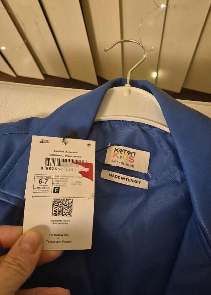 Cocuk der ceket (mavi) - Görsel 3