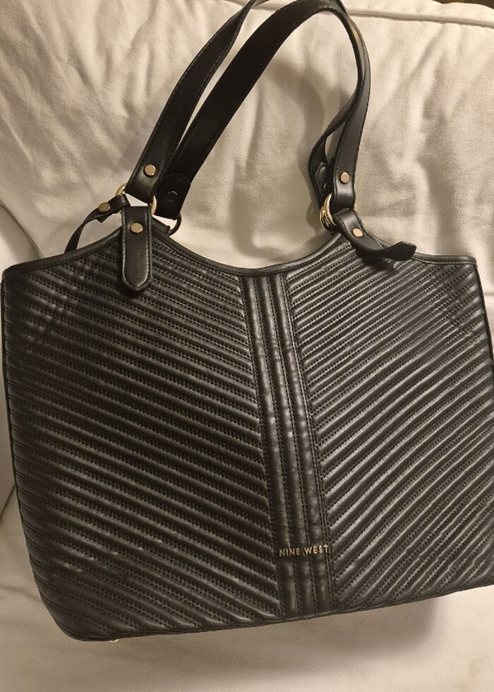 Orijinal Nine West siyah omuz cantasi - Görsel 3