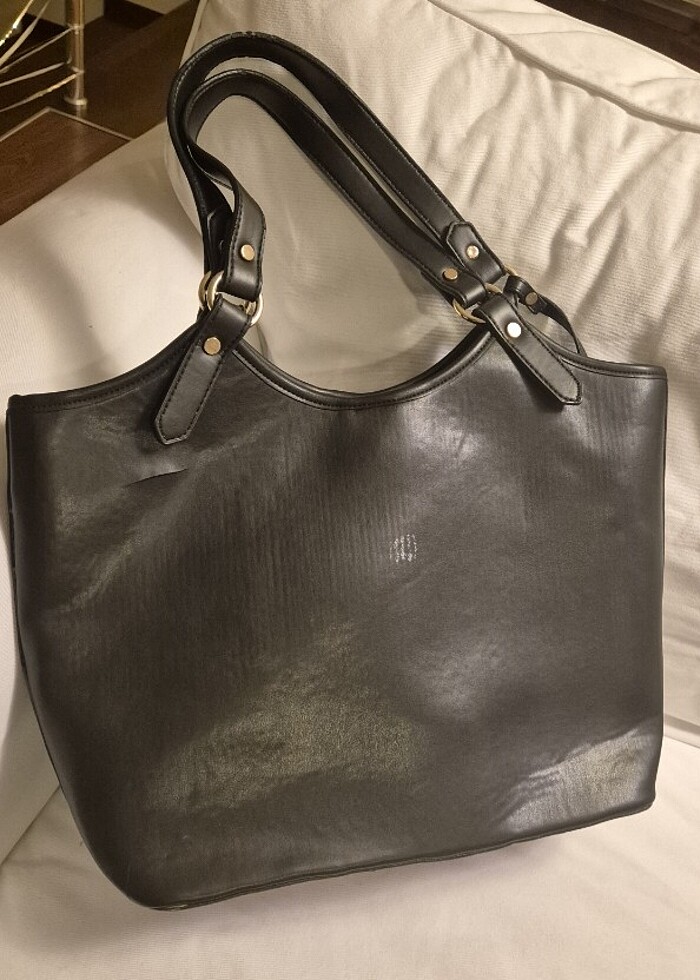 Orijinal Nine West siyah omuz cantasi - Görsel 4