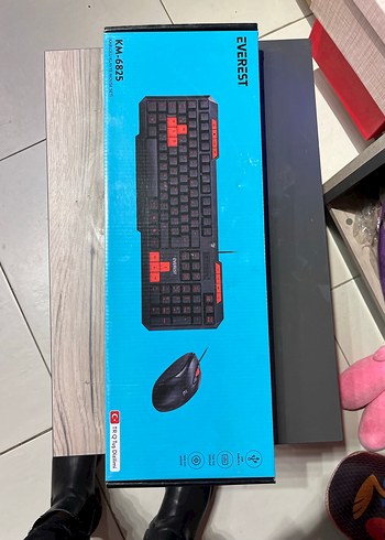 Everest KM-6825 Kablolu Kırmızı Siyah Klavye - Görsel 2