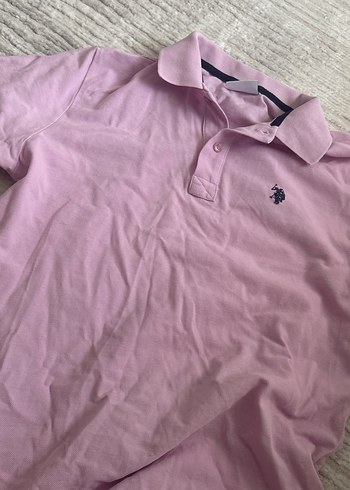 Kadın/Erkek Pembe Polo Tişört Düğmeli Yaka - Görsel 2