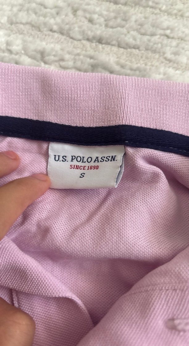 Kadın/Erkek Pembe Polo Tişört Düğmeli Yaka - Görsel 3