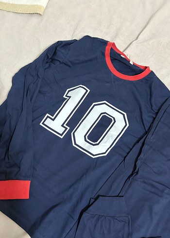 Diğer Mavi Erkek Pijama Takımı 10 Baskılı