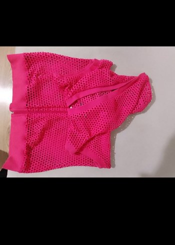 Diğer Kız Çocuk Pembe Fermuarlı V Yaka Yelek